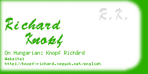 richard knopf business card