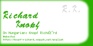 richard knopf business card